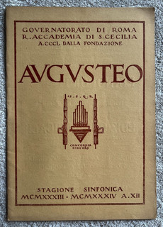 1934 Jascha Heifetz Bernardino Molinari concert program Augusteo Rome ads