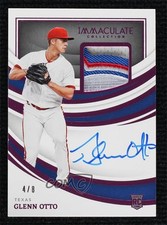 2022 Panini Immaculate Material Pink /8 Glenn Otto #IMA-GO Auto 16n7