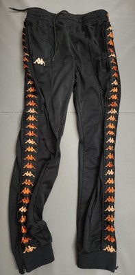 Kappa Track Pants Orange And Black Size Medium Zippered Ankles