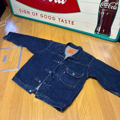 Levi's 506XX 1st First Denim Jeans Made in USA Dark Indigo Used Japan