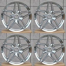 19 20 C7 Zr1 Style Chrome Wheels Rims For Chevy Corvette C6 C7 Staggered