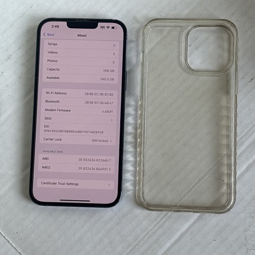 Apple iPhone 13 Pro Max A2484 256GB T-Mobile ONLY Smartphone blue Nice - Zdjęcie 3 z 4