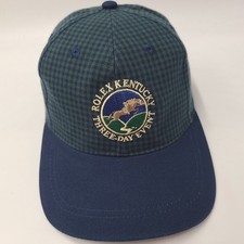 Vintage Rolex Kentucky Three-Day Event Hat Strapback Green Blue Derby Horse Race
