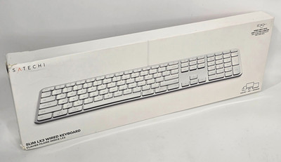 Satechi Slim LX3 Wired Keyboard - Silver - MacOS - iOS - Windows *NEW*