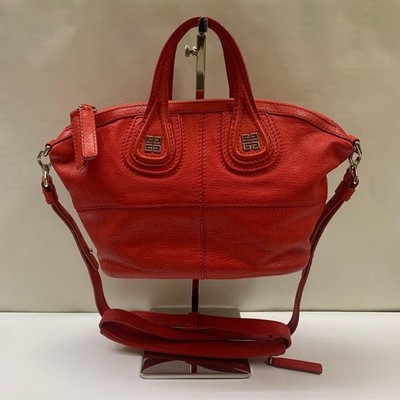 Givenchy Nightingale 2-Wege Micro Mini Schultertasche/Handtasche Echtleder Rot