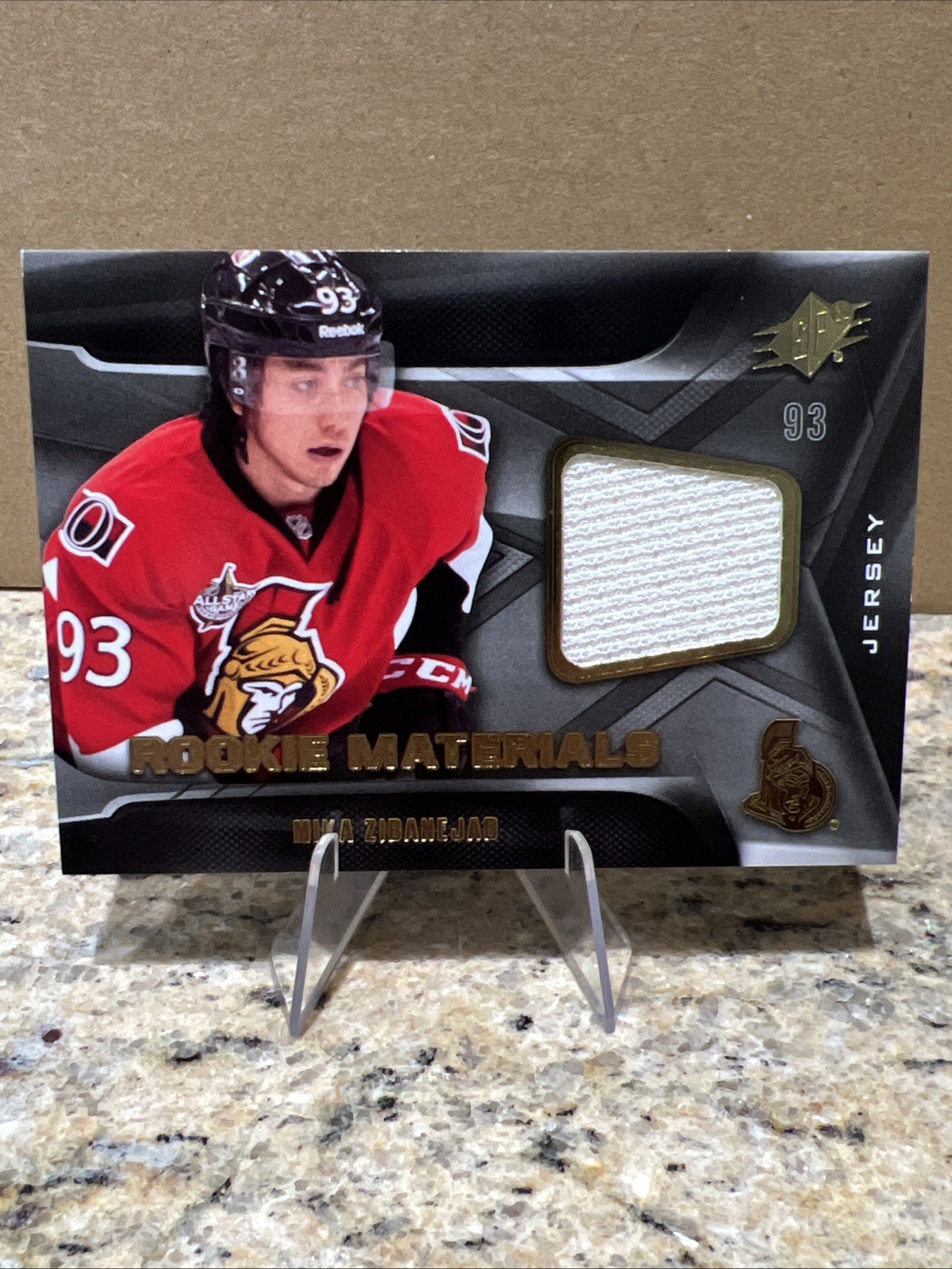 2011-12 SPx - Rookie Materials Mika Zibanejad PATCH #RM-MZ (RC) Ottawa Senators
