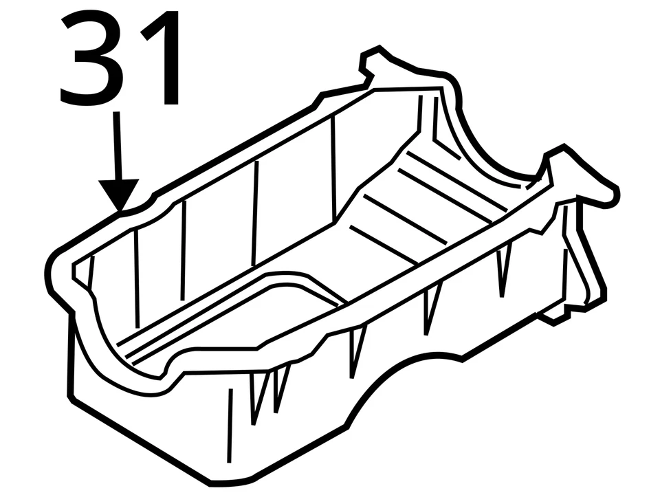 Cacerola de aceite del motor Kia Sorento 2003-2006 cantidad 8 W Foto 4 de 4