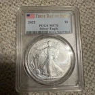 2022 Silver Eagle PCGS MS70 First Day of Issue 1 oz .999 Coin