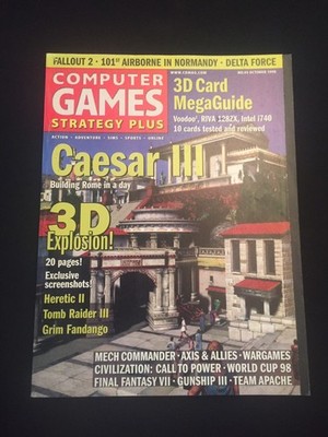 COMPUTER GAMES Strategy Plus Magazine - October 1998 - Caesar III -  Very Nice