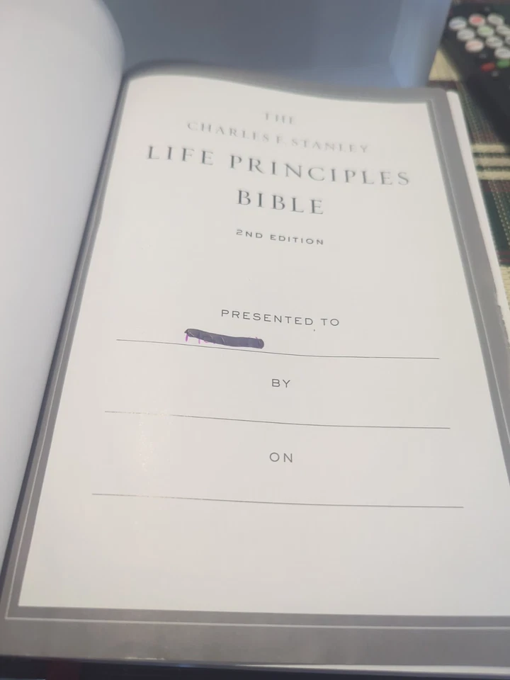 The NKJV Charles F. Stanley Life Principles Bible Comfort Print by Thomas Nelson - image 4 of 4