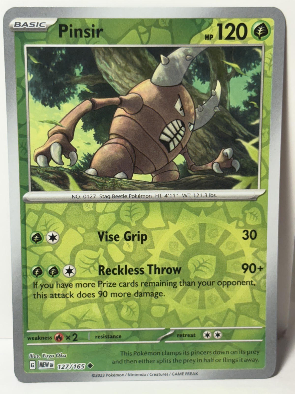 Pinsir Reverse Holo 127/165 SV: Scarlet & Violet 151 NM Pokemon Fast Ship