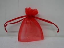 Organza Gift Bag Jewelry Pouch Wedding Favor Red Small Size 100 count