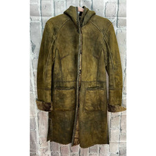 Artico Platinum Vintage Original Shearling Coat Size 42