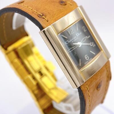 Christian Dior D79-140 Watch 27mm Black Dial Qz Square Christian Dior D79-140 Watch 27mm Black Dial Qz Square