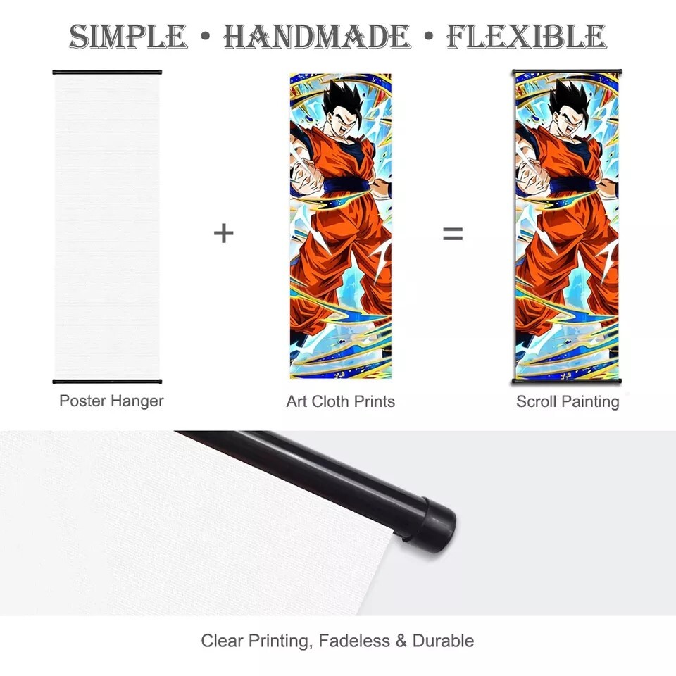 Toile Imprimée Dragon Ball - Cadre Déroulant 90×30cm - Déco Murale Manga