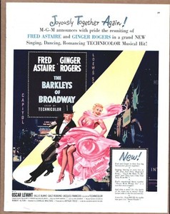 1949 THE BARKLEYS OF BROADWAY Fred Astaire Ginger Rogers Origin Vintage Promo Ad