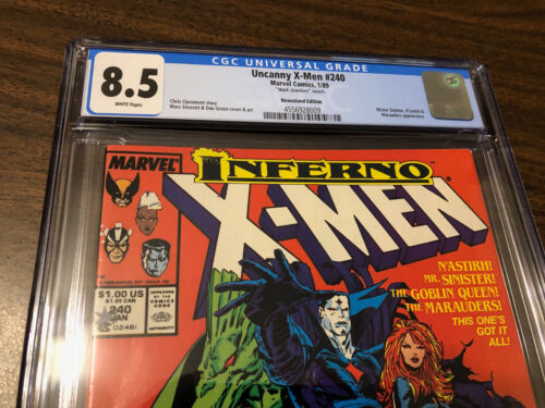 Uncanny X-Men 240 Mark Jewelers Variant CGC 8.5 Goblin Queen Military Star Stamp - Picture 2 of 4