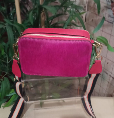 Echtleder Seifentasche Pferd rosa fuchsia Genuine leather bag