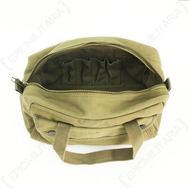 Khaki US Army Tool Bag Wash Toiletry Case Pack Military Travel