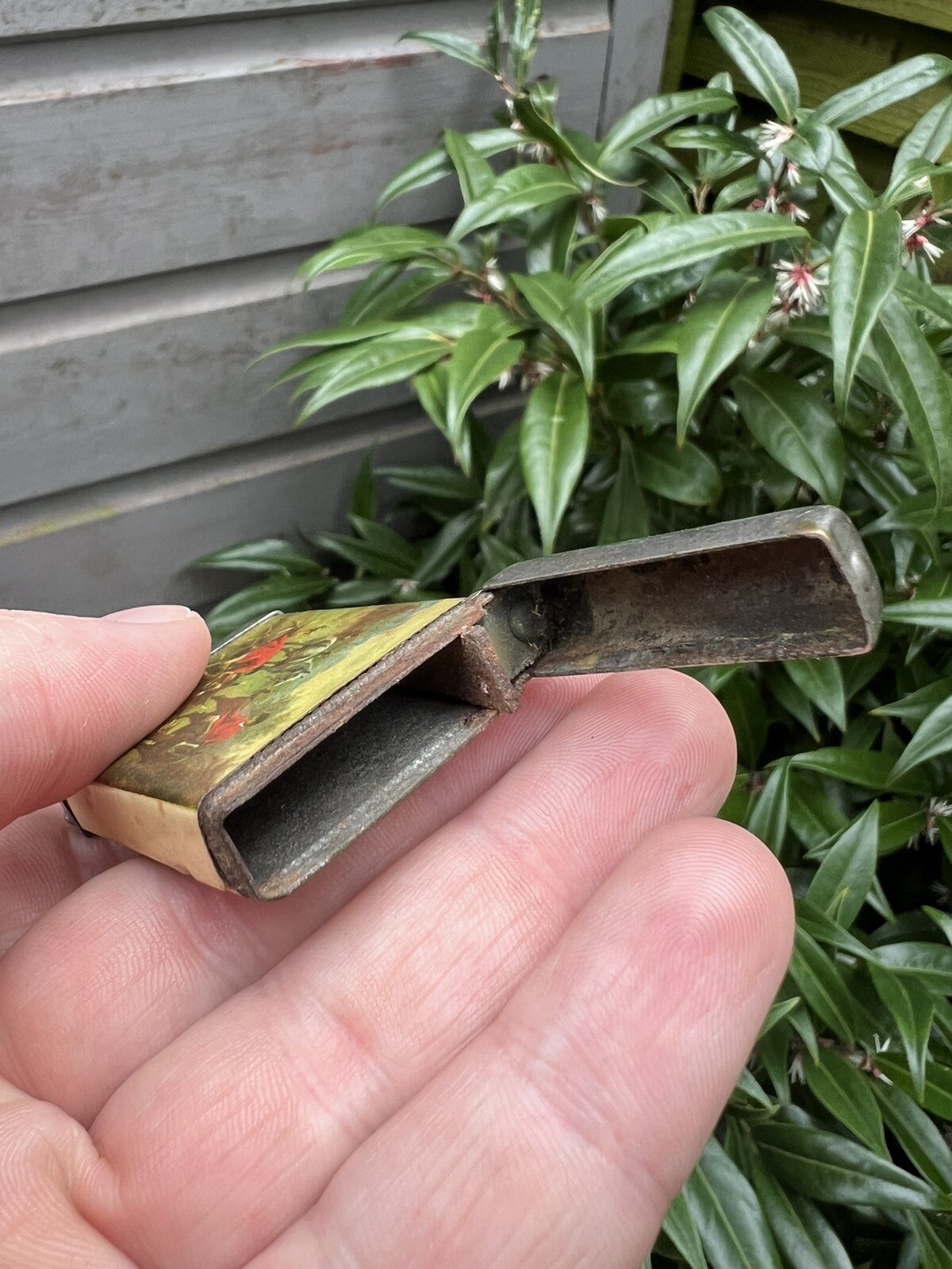 Antique Hunting Scene Celluloid Vesta Case Match Safe Holder Striker eBay