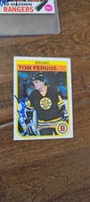 1982-83 OPC SIGNED ROOKIE CARD TOM FEGUS BOSTON BRUINS MAPLE LEAFS CANUCKS # 11