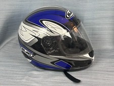 HJC  Adult Small Black and Blue Visor Helmet (S Motorcycle 6 7/8 - 7, 56 cm)