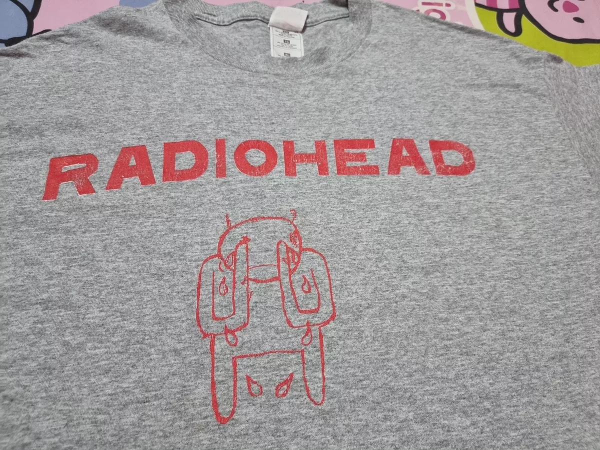 VINTAGE 00'S 2001 RADIOHEAD AMNESIAC WORLD TOUR BAND ROCK T-SHIRT RARE XL