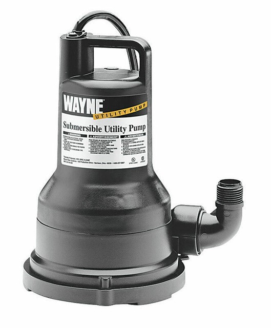 Wayne Thermoplastic Submersible Utility Pump 1/5 hp 2500 gph 115 volt