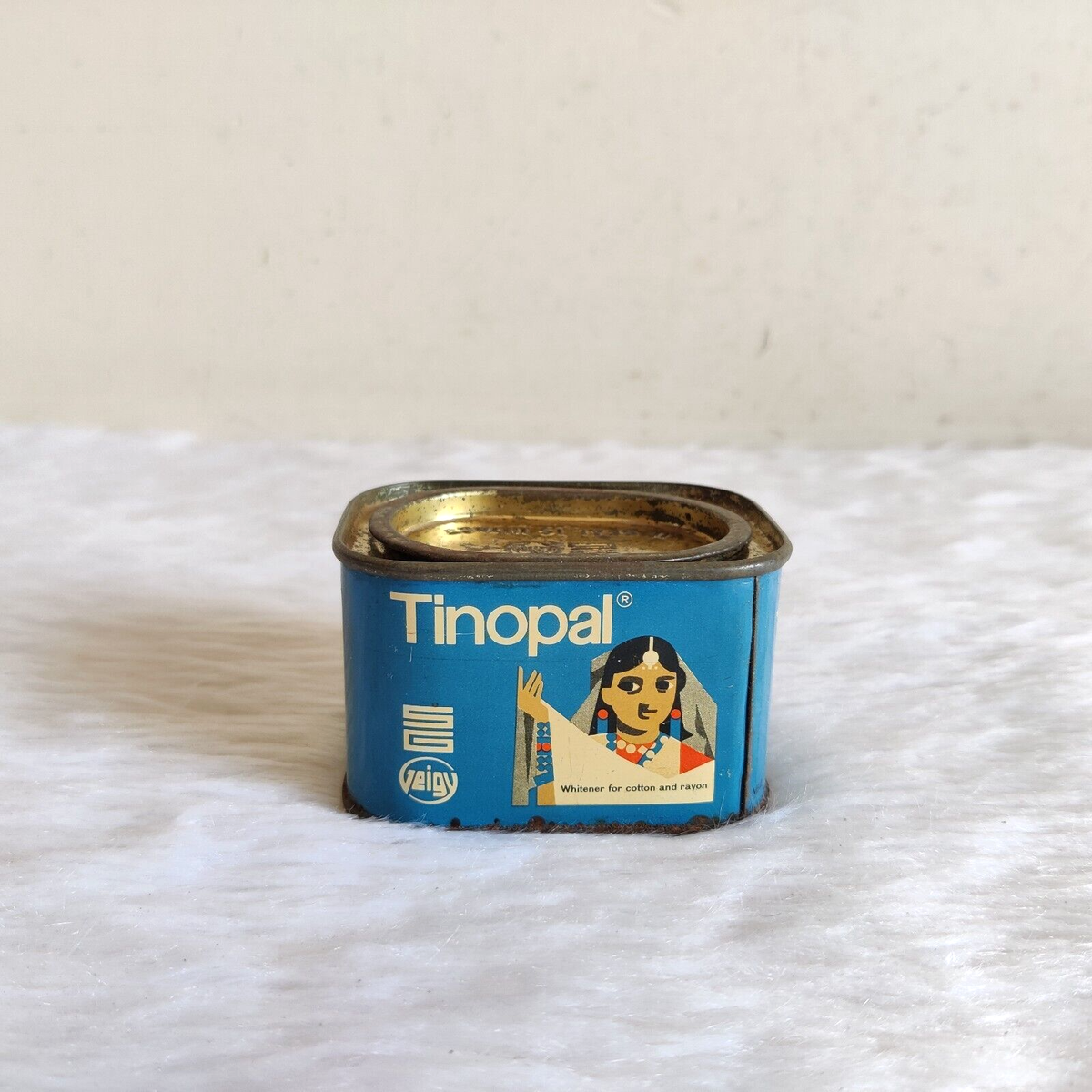 1950s Vintage Lady Graphics Tinopal Suhrid Geigy Advertising Litho