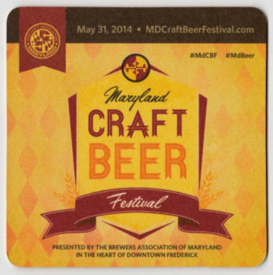 Maryland / Baltimore Craft Beer Week Festival 2014  Coaster  Balt/Frederick MD