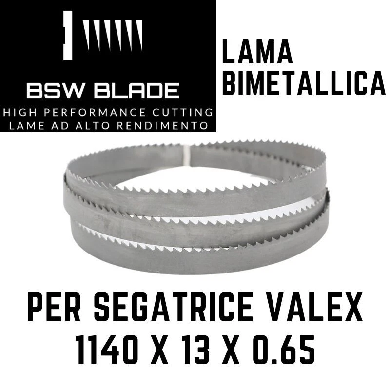 BSW BLADE Lama a nastro 1140x13x0.65 per segatrici VALEX T85 T86