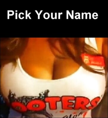 Hooters Girl Name Tag Pick  Pin Bartender Role Play Holiday Costume Extra New