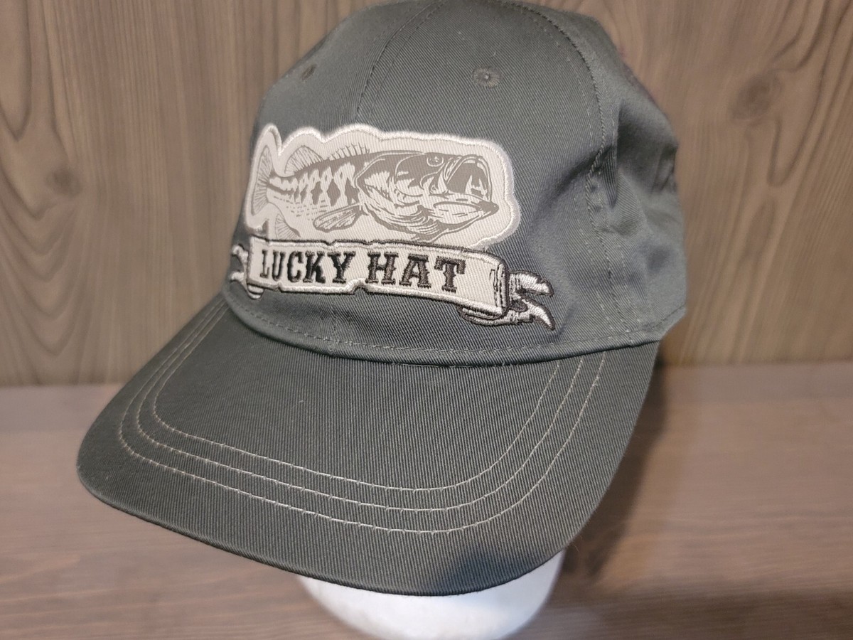 Lucky Hat Fishing Hat Cap Men's One Size Snapback Large Mouth Bass
