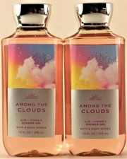 QTY 2 - Bath & Body Works AMONG THE CLOUDS Body Wash Shower Gel Shampoo 10oz