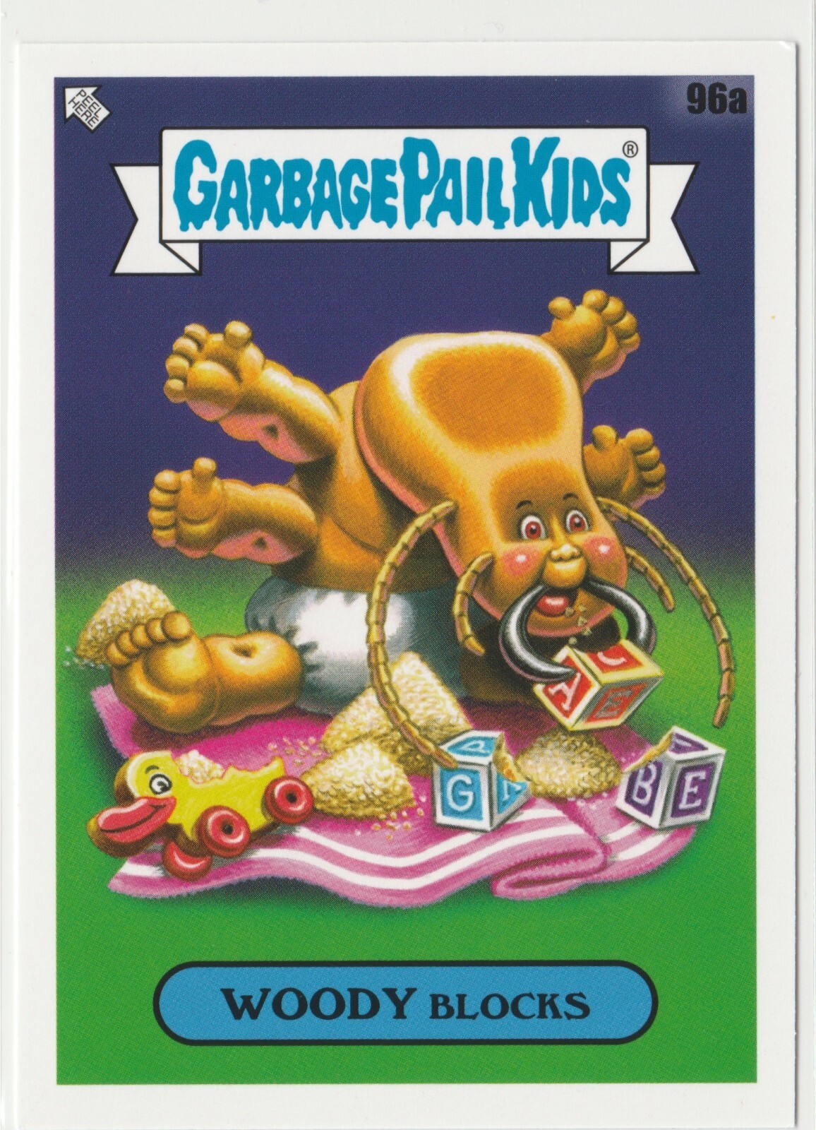 Woody Blocks #96a Garbage Pail Kids GPK 2021 Food Fight Collectible Toy Set