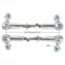 Pair M8x1.25 Thread L Shape Angle Ball Joint Rod End Bearing Lever