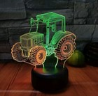 Amazing 3D LED Night Light Color Changing Dynamic Tractor Car Light Home Decor — photo 6