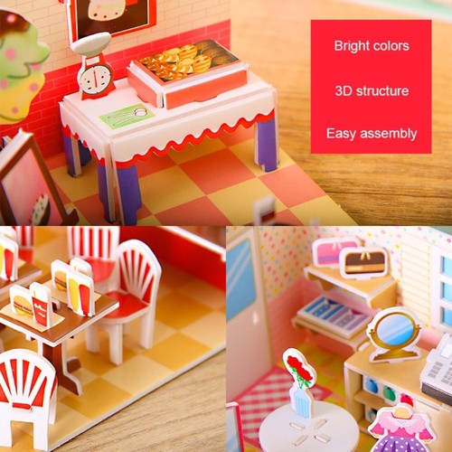 Cute Cardboard 3D Room Cardboard Model Toys Room Model Craft Toy Fun Decorative. - 第 4/16 張圖片