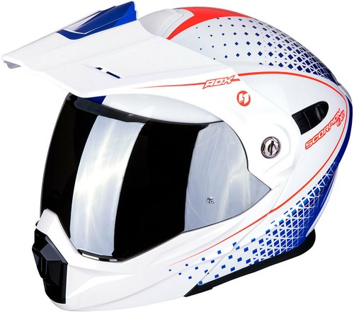 CASCO MODULARE ADVENTURE SCORPION ADX-1 HORIZON RED/BLU CROSSOVER  MOTO+PINLOCK | eBay