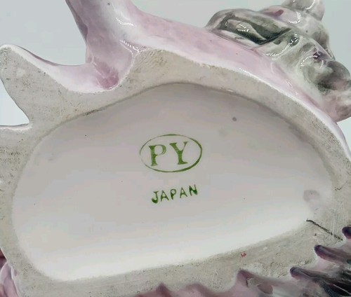 Vtg Napco PY Japan Shell Shape Pink Ceramic Trinket Dish Beach Decor Nautical - Picture 3 of 16