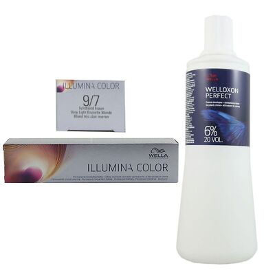 Wella Illumina Color 9/7 – Lichtblond/braune Haarfarbe, 60 Ml, Aufhellung Bis Zu 3 Tönen