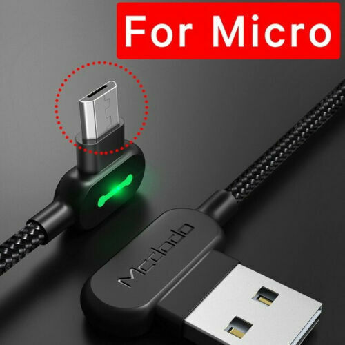 MCDODO Fast Charger Cable 90 Degree LED Light for iPhone Type-C USB - Picture 9 of 9