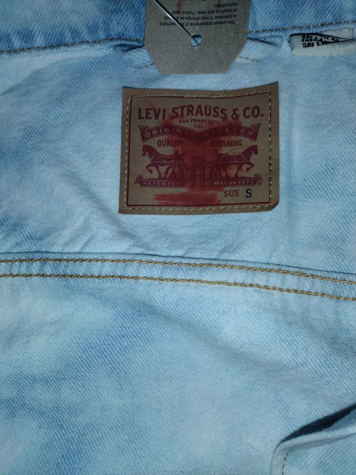  NWT Levi's Ex-Boyfriend Jacket Women's Size Small Acid Wash thumbnail 5