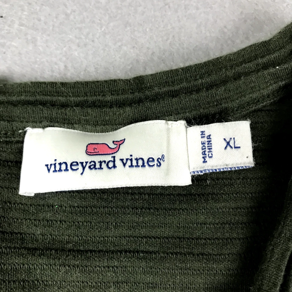 Vestido Suéter Vineyard Vines Para Mujer XL Verde Mangas 3/4 Cremallera Trasera Pullover Foto 2 de 4