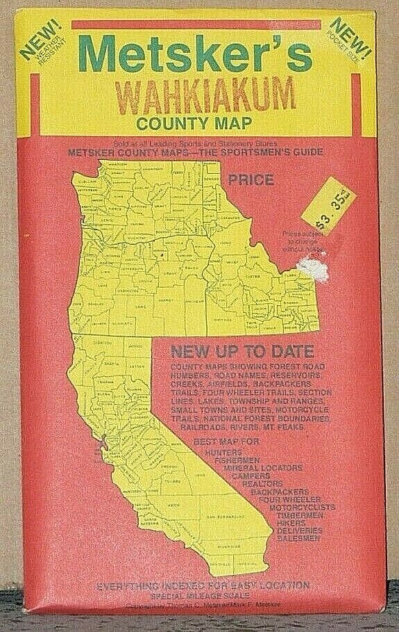Early 1990's Metsker's Map of Wahkiakum County Washington eBay