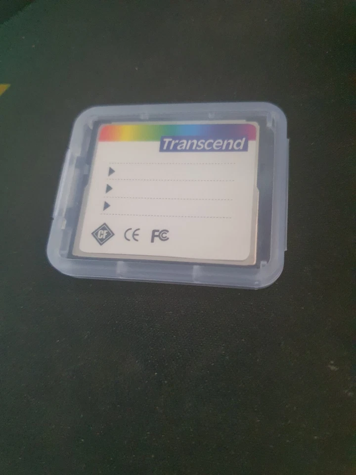 Transcend 256MB CompactFlash CF Memory Card Genuine w/case New Open Box - Image 2 of 3