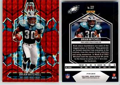 Brian Mitchell 2024 Mosaic Red Prizm #227 Eagles
