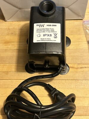 HSBAO HSB-2000 Aquarium, sump, terrarium SUBMERSIBLE WATER PUMP - NEW 