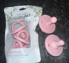 Ryan  Rose Cutie PAT Pacifier Kit - Pink And 2 New Not In Package- 5 Total
