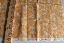 KEEPSAKE CALICO YELLOW GOLD FLOWER PRINT 100 COTTON FABRIC 18X43 INCHES